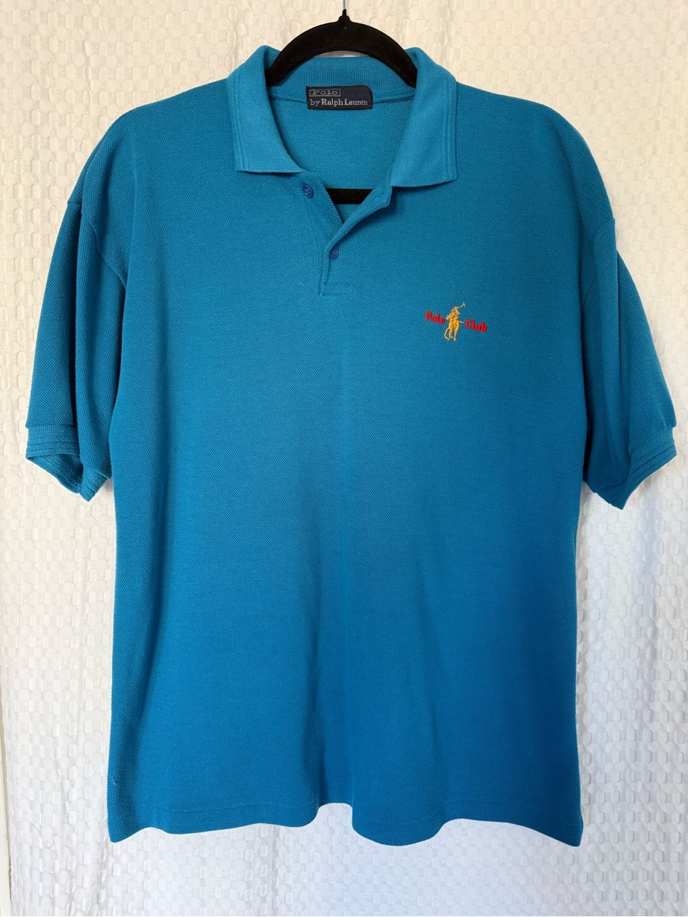 Vintage Polo by Ralph Lauren Polo Club Teal Pique Polo Shirt